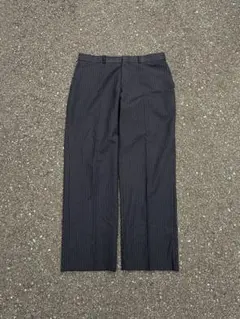 wide stripe straight slacks