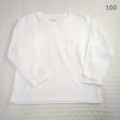 【1回着用】petit main　ロンT　白　100cm