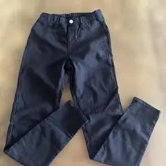 GU スキニーデニムパンツ ストレッチ　黒　140