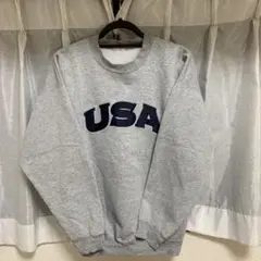 USA刺繍グレー トレーナー