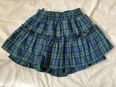 最終お値下げ　150センチ　チェック柄フリルショートパンツ