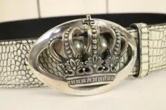 【超美品】☆ジャスティンデイビス： シルバー925　王冠バックル　レザー　ベルト 2025年最新】Justin Davis ベルトの人気アイテム - メルカリ