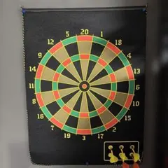 未使用】昭和レトロ ダーツボード コルク製 両面 デッドストック