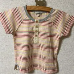 値下げ‼︎ 3can4on  マルチボーダー半袖Tシャツ　90