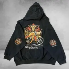 ケ*ー様 特価 west coast choppers スカルフレイム パーカー WCC DOMINATOR EMBROIDERED HOODY - BLACK – West Coast Choppers
