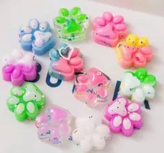 肉球 スクイーズ もちもち ぷにぷに カラフル 5個セット