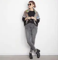 ヨーコモリモト　テーパードパンツ　Ｌ ヨーコモリモト テーパードパンツ L ヨーコモリモト 接触冷感