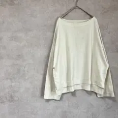 ワークノットワーク　Tシャツ　長袖　アシンメトリー　白系　カットソー　春夏