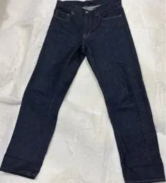美品 濃紺‼️ユニクロ セルビッジデニム赤耳 ストレート カイハラデニム W31