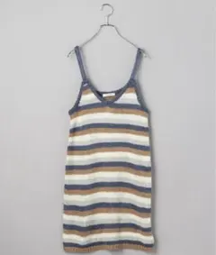 freaksstore⭐︎マルチボーダー ニットキャミワンピース