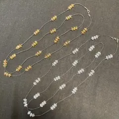 クリスタルネックレス×２つ