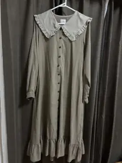 merry jenny フリル襟 ロングシャツワンピース