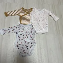 ベビー肌着 3枚セット 長袖　ユニクロ ボディスーツ