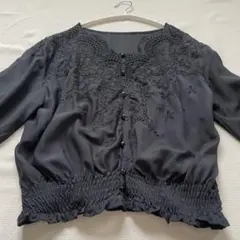ROPÉ PICNIC カットレース刺繍ブラウス ヴィンテージ風 ガーリーレトロ