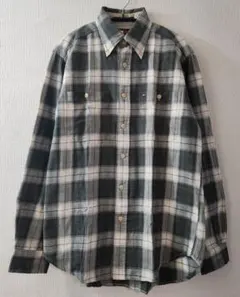 90s 美品【トミーヒルフィガー】グリーン系 クランタータンチェック BDシャツ