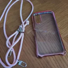 arrows we2 クリアピンクスマホケースとショルダーストラップセット