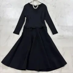 【美品】トゥービーシック 大きいサイズ ニットワンピース 美シルエット 黒