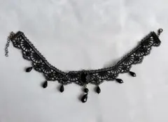 SHEIN シーイン チョーカー ブラックレースチョーカー ビーズ ブラック