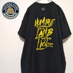 Tシャツ　半袖　プリント　黒　L　USA古着