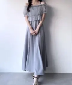 JUNOAH ビスチェ＋ワンピースset パーティドレス オケージョン お呼ばれ