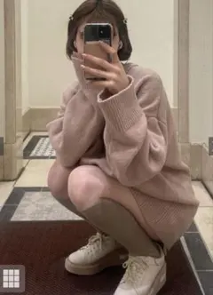 オーバーサイズ ニットトップス (オフベージュ) GRL