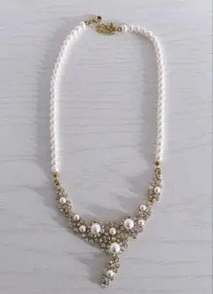 パール ネックレス ビジュー 結婚式 パーティー フォーマル