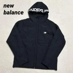 newbalance 中綿 ジャケット ブルゾン フード ロゴ 黒 2XL