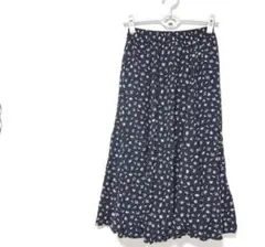 AMERICAN HOLIC ネイビー花柄フレアスカート M