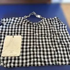 pandagon 授乳ケープ NURSING COVER黒と白のチェック柄