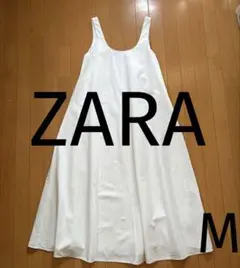 美品✨ZARAノースリーブロングワンピース ホワイトのサムネイル