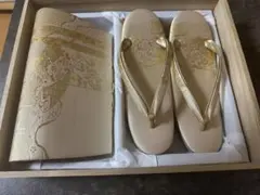 草履とバッグのセット ゴールドのサムネイル