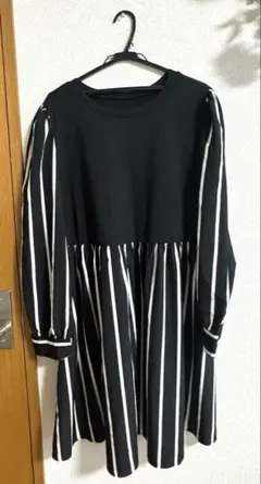 ひざ丈ワンピース 長袖