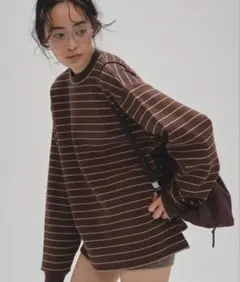 TODAYFUL Border Long T-shirts チャコールグレー - メルカリ