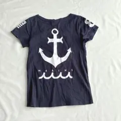 muta MARINE Tシャツ M ネイビー アンカープリント 日本製のサムネイル