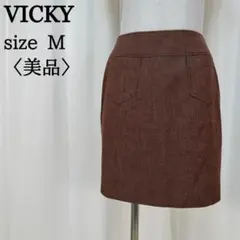 VICKY ビッキー 日本製 テラコッタ ミニタイトスカート 38 美品 M
