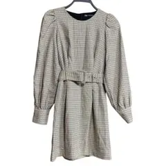 【美品✨️】ZARA ザラ チェック柄ミニワンピース XS