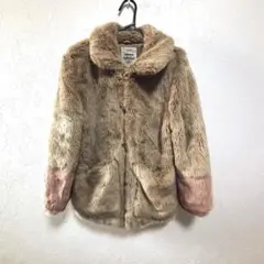 ◆ 【ZARA /ザラ】美品/フェイクファーコート　ベージュ・ピンク/小・中学生