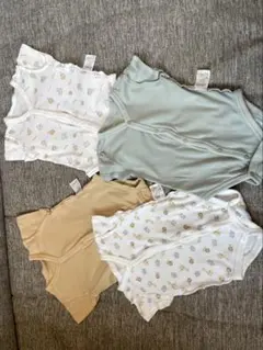 ベビー肌着 4点セット 半袖 ボタン留め　肌着セット