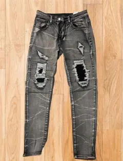 [最終値下げ]ダメージデニム スリムフィットジーンズ ダメージ加工　サイズ28