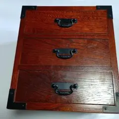 木製3段引き出し小物入れ