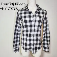 Frank&Eileen チェック シャツ 黒白 XXS F&E 定番 長袖