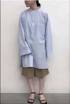 CLOCHE オーバースキッパーシャツ　サックス
