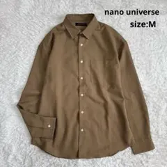 【人気モデル】ナノユニバース コットンタッチレギュラーカラーワイドシャツ M