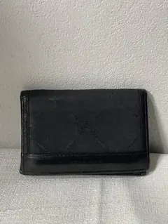 バーバリー(BURBERRY)カード入れ黒ブラック本革レザーレディース
