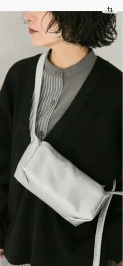 ear PAPILLONNER イアパヒヨネ　ボックスショルダーバッグ　シルバー