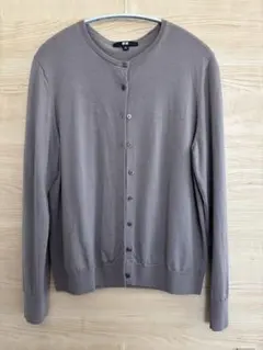 UNIQLO 長袖カーディガン　ブラウンXL