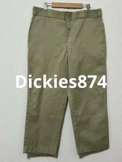 Dickies874カーキ ワークパンツ YKKファスナー W36L30