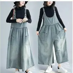 【大きいサイズ レディース】 デニムサロペットパンツ　オーバーオール8