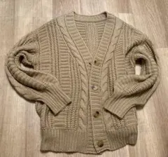 m*8様 ケーブル編み 長袖ニット