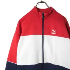 リ*ー様 PUMA トラックジャケット ビッグロゴ トリコロール M